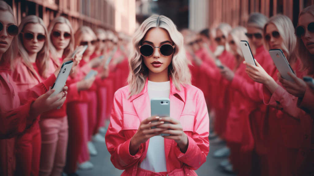 Fashion influencer with followers